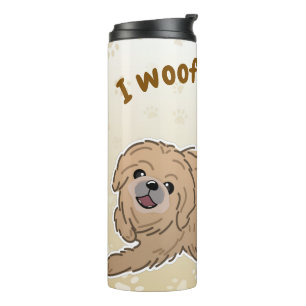 Happy Pekingese Dog Lover I Woof You Paws Thermosbecher