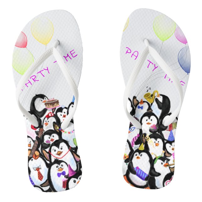 Happy Penguin Flip Flops (Fußbett)