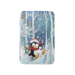 Happy Penguin - Weihnachten Badematte
