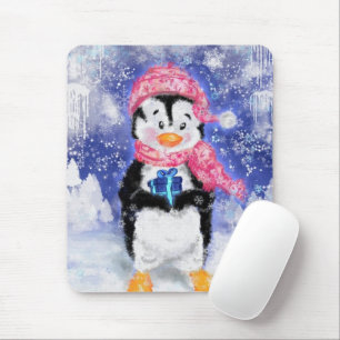 Happy Penguin - Weihnachten - Mousepad