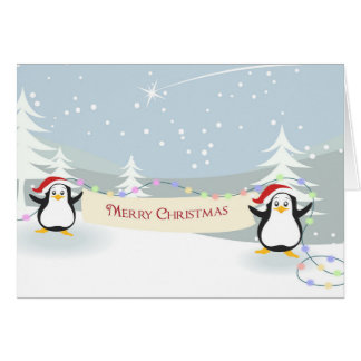 Happy Penguins Weihnachtskarte