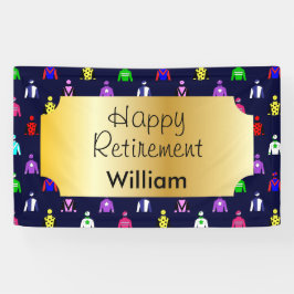 Happy Pension Horse Racing Jockey Silks Banner