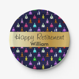 Happy Pension Horse Racing Jockey Silks Pappteller