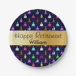 Happy Pension Horse Racing Jockey Silks Pappteller