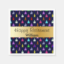 Happy Pension Horse Racing Jockey Silks Serviette
