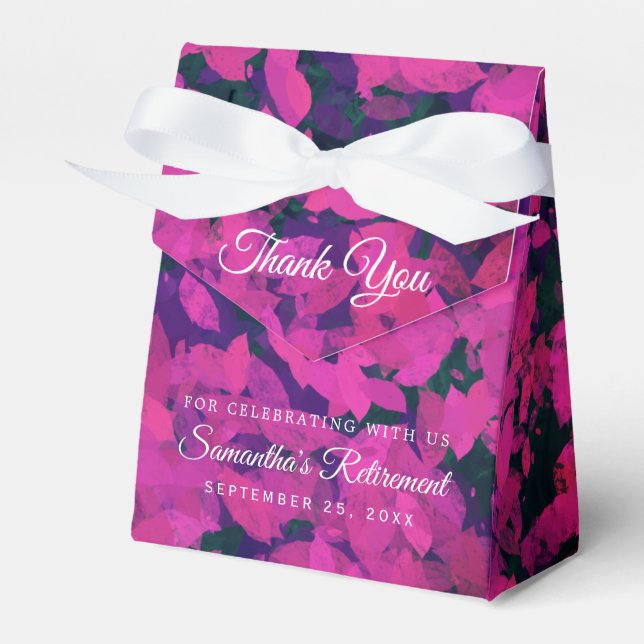 Happy Pension Pink Florals Garden Hand bemalt Geschenkschachtel (Vorderseite)