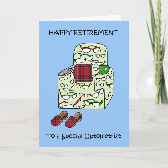 Happy Pension to Optometrist Karte (Vorderseite)