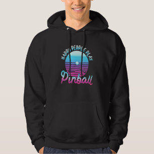 Happy People spielen Pinball Retro 80er Hoodie