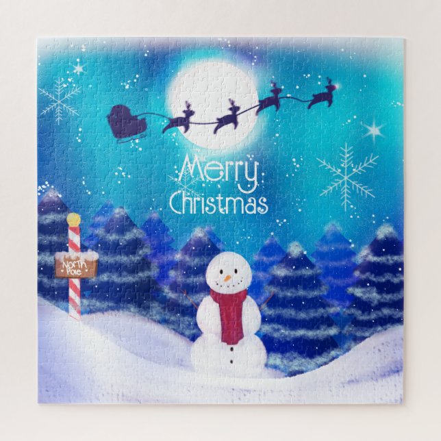 Happy Personalisiert Christmas Snowman (Vertikal)