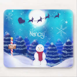 Happy Personalisiert Christmas Snowman Mousepad