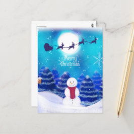 Happy Personalisiert Christmas Snowman Postkarte