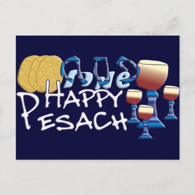 Happy Pesach Postkarte (Vorderseite)