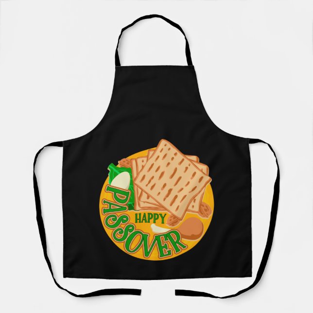 Happy Pessach mit Niedlichem matzo-jüdischem Urlau Schürze (Vorderseite)