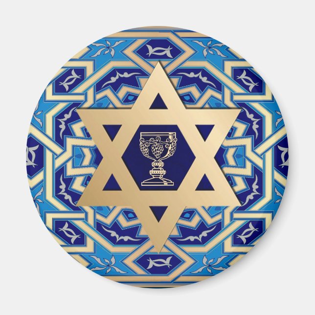 Happy Pessach. Shalom bei Pesach-Geschenk Magnet (Vorne)