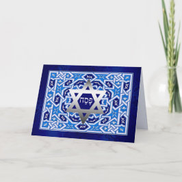 Happy Pessach. Shalom in Pesach Karte