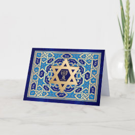 Happy Pessach. Star von David und Kiddush Cup Card Karte