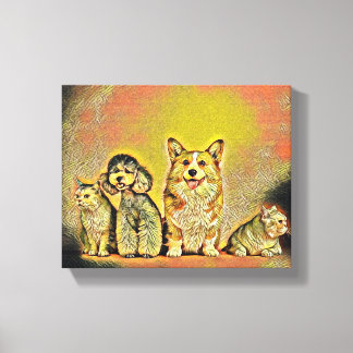 Happy Pet Artwork Leinwanddruck