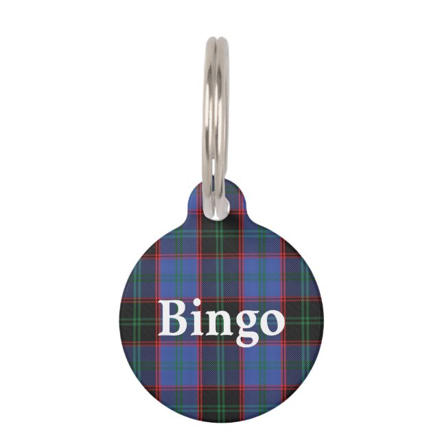 Happy Pet Clan Zuhause Hume Tartan Kariert Haustiermarke (Vorderseite)