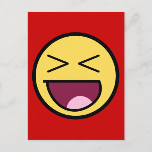 Happy Phantastisch Face Postcard Postkarte