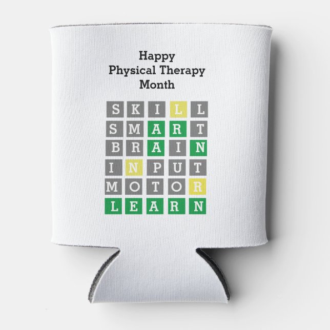 Happy Physical Therapy Monat Custom Wordle Dosenkühler (Vorderseite)