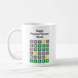 Happy Physical Therapy Monat Custom Wordle Kaffeetasse