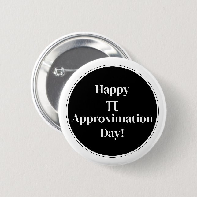 Happy Pi Annäherungstag 22. Juli Mathematik Nerd Button (Vorne & Hinten)