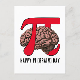Happy Pi Brain Day Postkarte