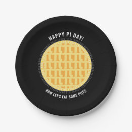 Happy Pi Day | 100+ Ziffern Gitter Apple Pie Black Pappteller