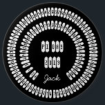 Happy Pi Day 2019 Math Digits 3.14 Mathematics Button<br><div class="desc">Happy Pi Day 2019 Math Digits 3.14 Mathematics Numbers Pi Digits mit individuelle Name Jack,  Sie können den Namen und den Text im Kreis ändern,  Kolossaltasten,  Schwarz und Weiß,  Sie können die Farben ändern</div>