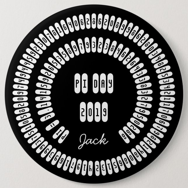 Happy Pi Day 2019 Math Digits 3.14 Mathematics Button (Vorderseite)