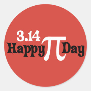 Happy Pi Day 3.14 - März 14. Runder Aufkleber