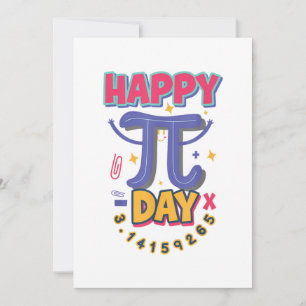 Happy Pi Day 3.14 Vintage STEM Science oder Mathe Einladung