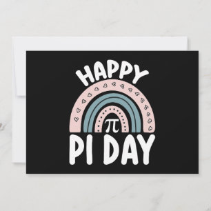 Happy Pi Day Boho Rainbow Mathematic Einladung