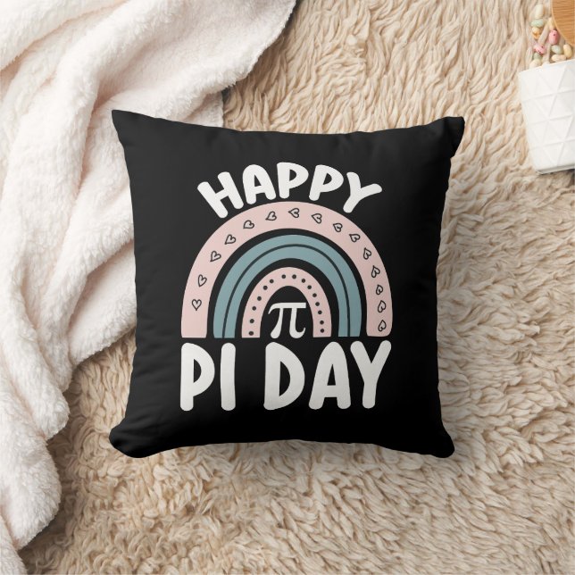 Happy Pi Day Boho Rainbow Mathematic Kissen (Decke)