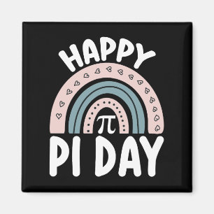 Happy Pi Day Boho Rainbow Mathematic Magnet
