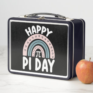 Happy Pi Day Boho Rainbow Mathematic Metall Brotdose