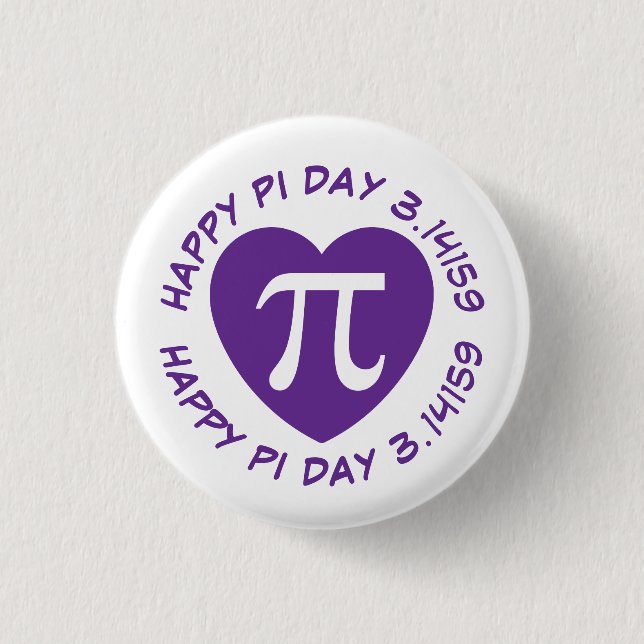 Happy Pi Day Button (Vorderseite)