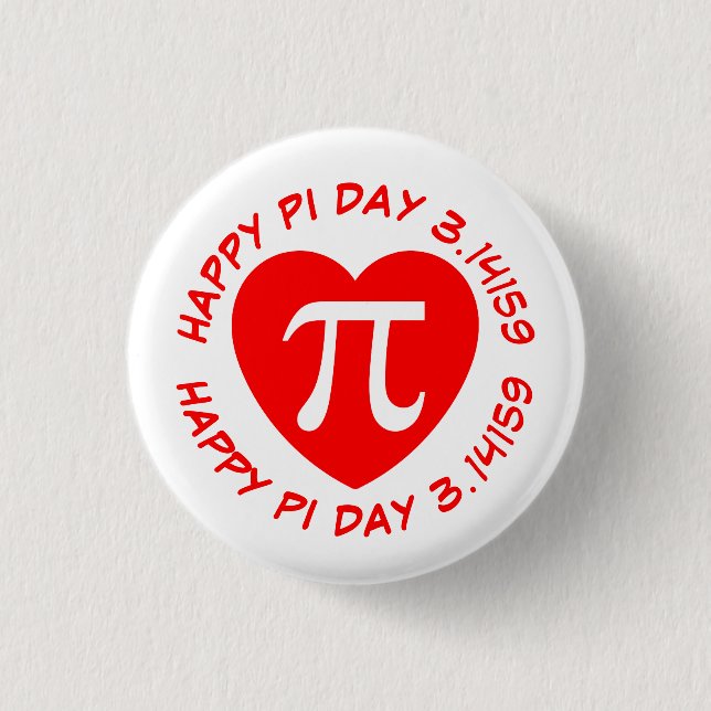 Happy Pi Day Button (Vorderseite)
