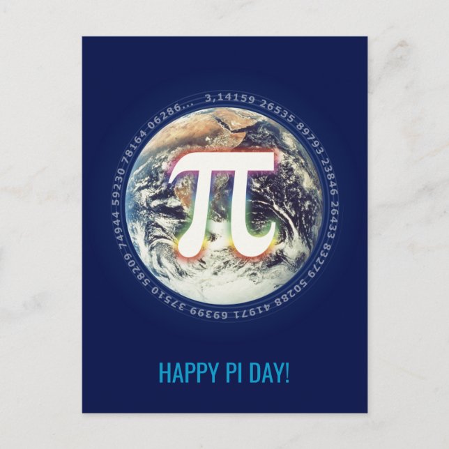 Happy Pi Day | Celebrate Postkarte (Vorderseite)