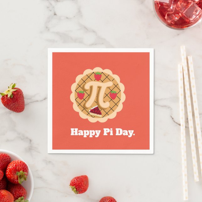 Happy Pi Day Cherry Pie Niedlich 3,14 Serviette (Beispiel)