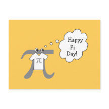 Happy Pi Day Funny Pi Typ Postkarte
