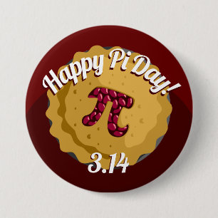 Happy Pi Day Funny Pie Round Button