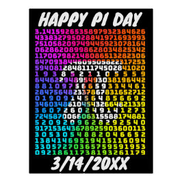 Happy Pi Day Funny School Mathe Letter Art Poster