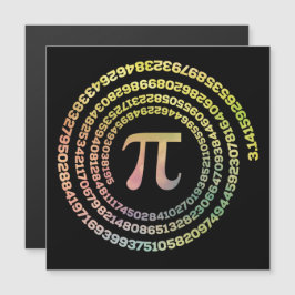 Happy Pi Day Funny School Mathe Spiral Text Magnetkarte