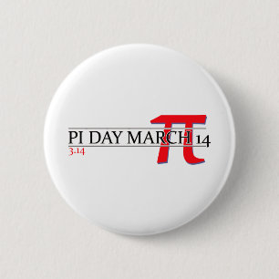 Happy Pi Day März 14 Button