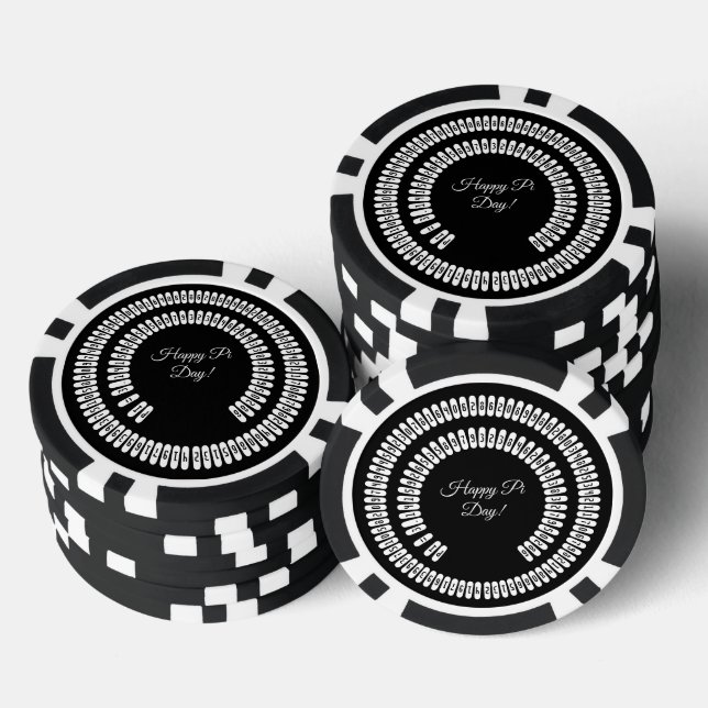 Happy Pi Day Math Digits 3.14 Mathematik Pokerchips (Stapel)