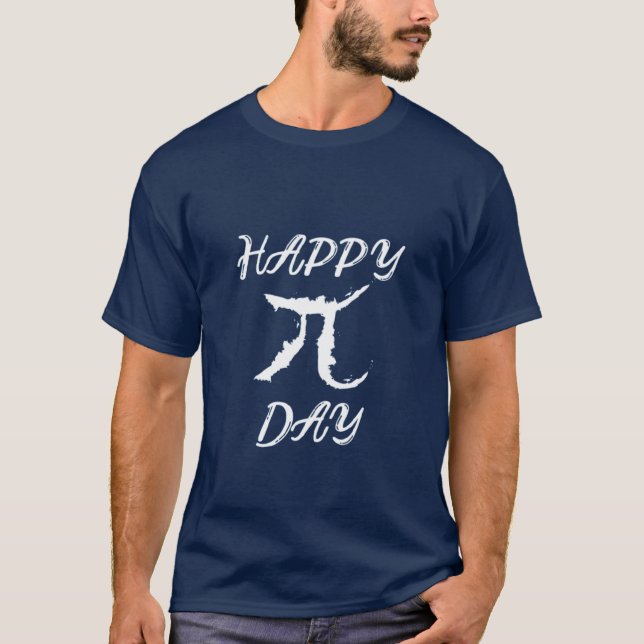 Happy Pi Day Math Typography Design | Funny Mathem T-Shirt (Vorderseite)