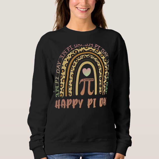 Happy Pi Day Mathematic Mathematical Lehrer Leopar Sweatshirt (Vorderseite)