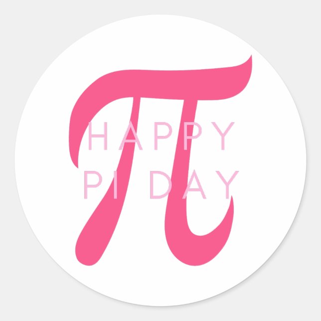 Happy Pi Day Mathematiker Runder Aufkleber (Vorderseite)