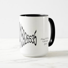 Happy Pi Day mit Liebe Pi Digits 3.1415926535 Tasse
